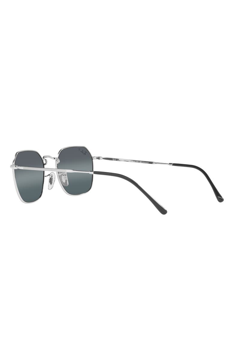 Ray-Ban Jim 53mm Mirrored Polarized Irregular Sunglasses, Alternate, color, Silver