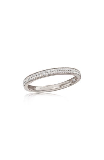 Suzy Levian Diamonds 14k Gold Channel Set Diamond Ring In White