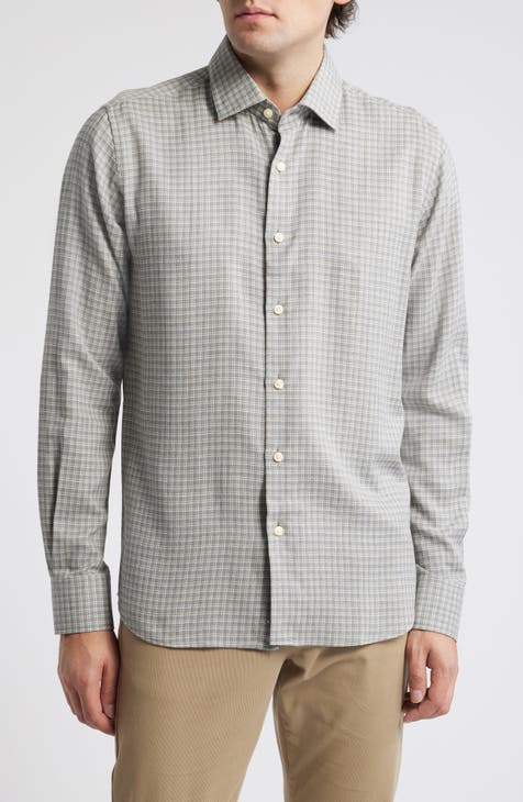 NEW Reiss store Scott Thermal Knit Button Up Shirt in Grey