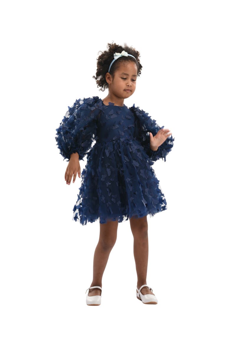 Bell Mariposa Dress, Alternate, color, Navy