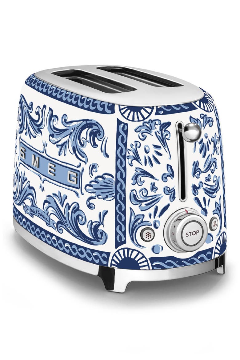 x Dolce & Gabbana Blu Mediterraneo '50s Retro Style Two-Slice Toaster, Alternate, color, BLU MEDITERRANEO