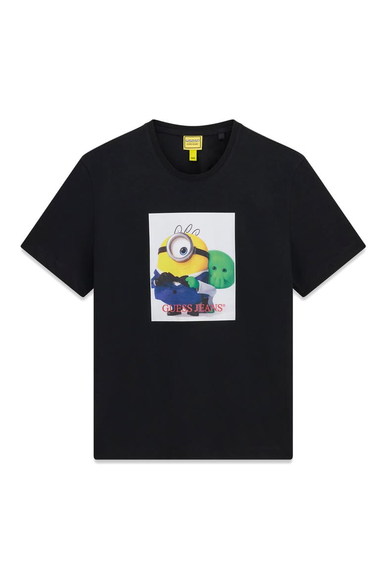 x Minions Photo Cotton Graphic T-Shirt, Alternate, color, JET BLACK