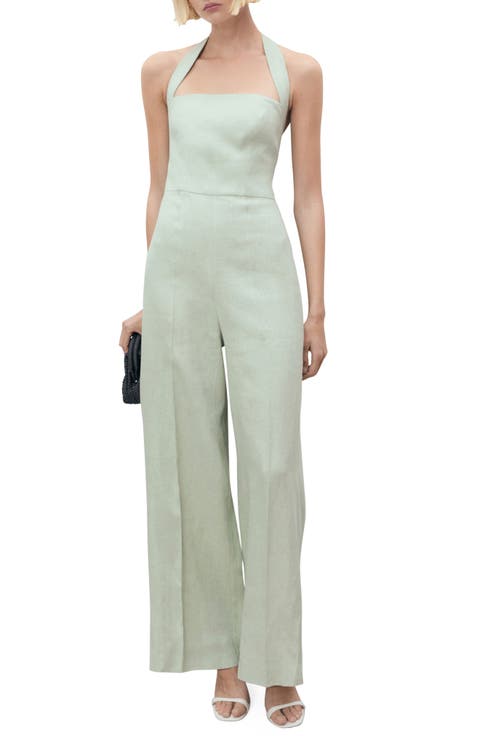 Halter Linen Jumpsuit