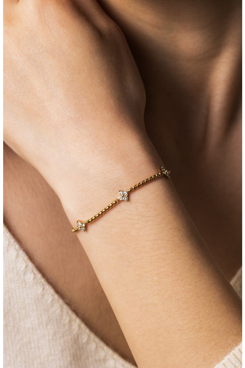 Radiant Clover Bracelet, Alternate, color, Gold