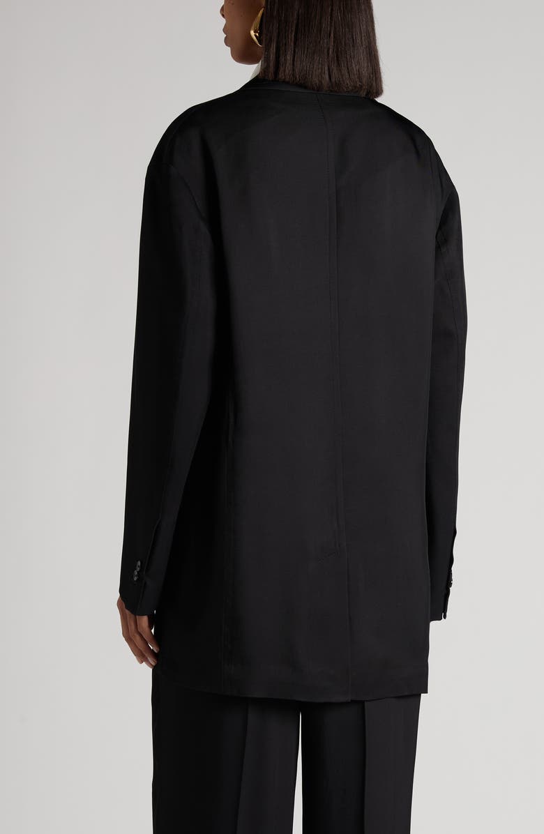 Bottega Veneta Viscose & Mulberry Silk Twill Jacket, Alternate, color, 1000 Black