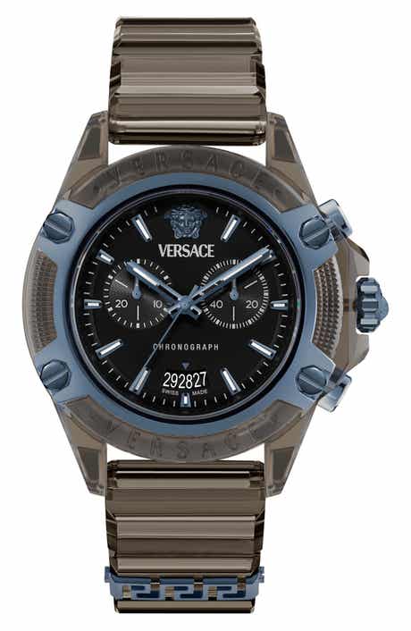 Versace Icon Active Silicone Strap Watch, 44mm