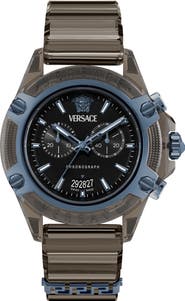 Versace Icon Active Silicone Strap Watch, 44mm