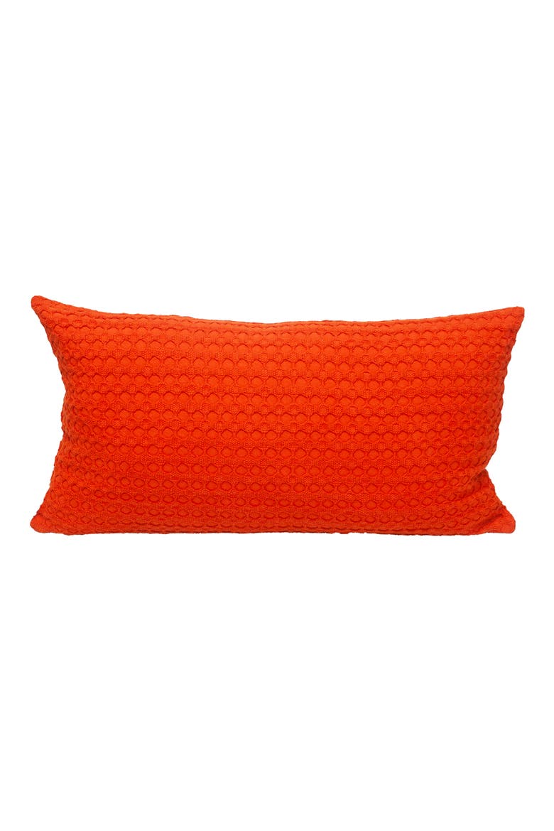 Embossed Throw Pillow, Main, color, ORANGE