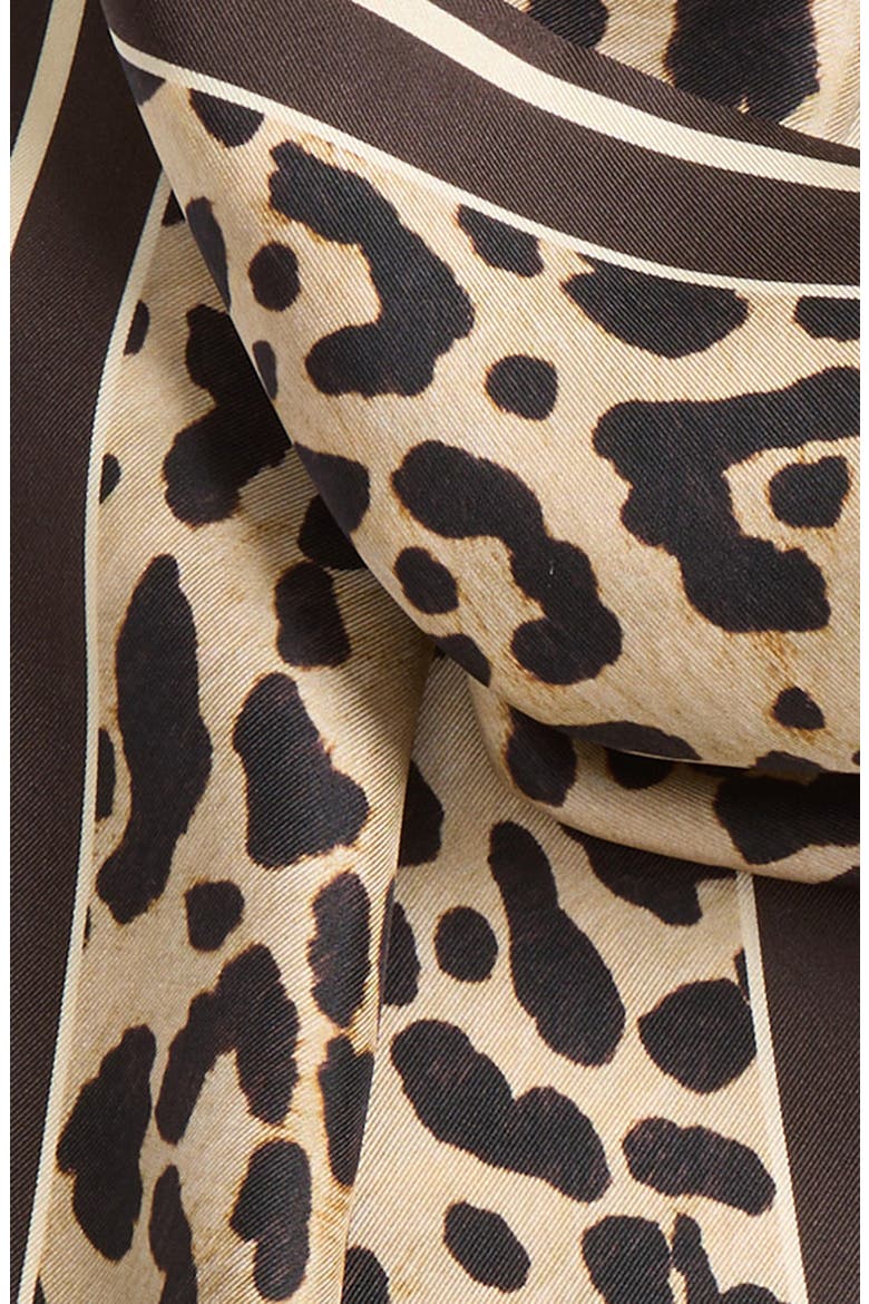 Leopard Print Twill Fringe Scarf, Alternate, color, MULTICOLOR ANIMALIER