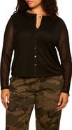 Sanctuary Mesh Long Sleeve Cardigan