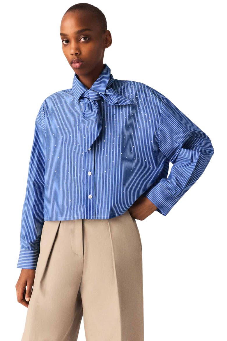 Shirt with removable handkerchief, Alternate, color, Blue