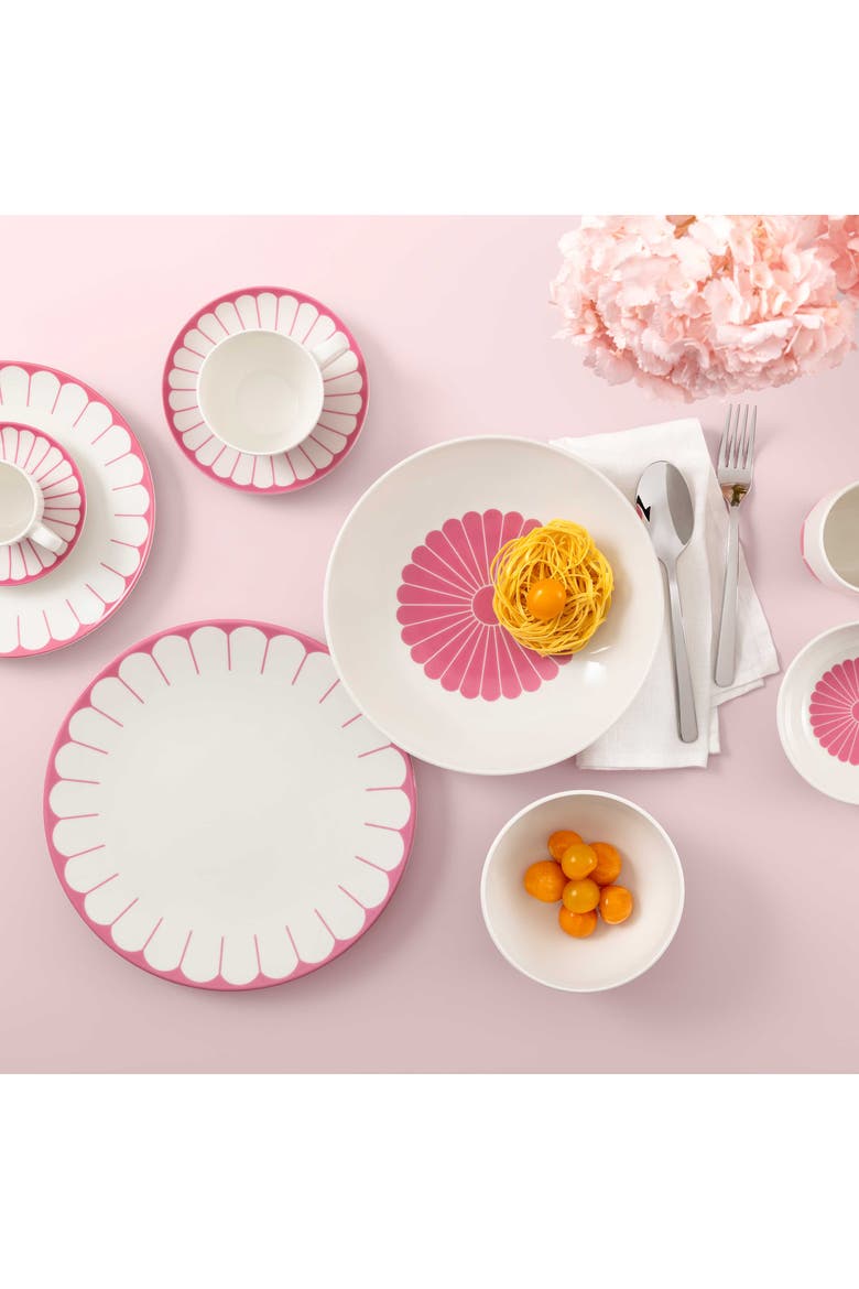Fleur Cassis Rice/Cereal Bowl, Alternate, color, Pink