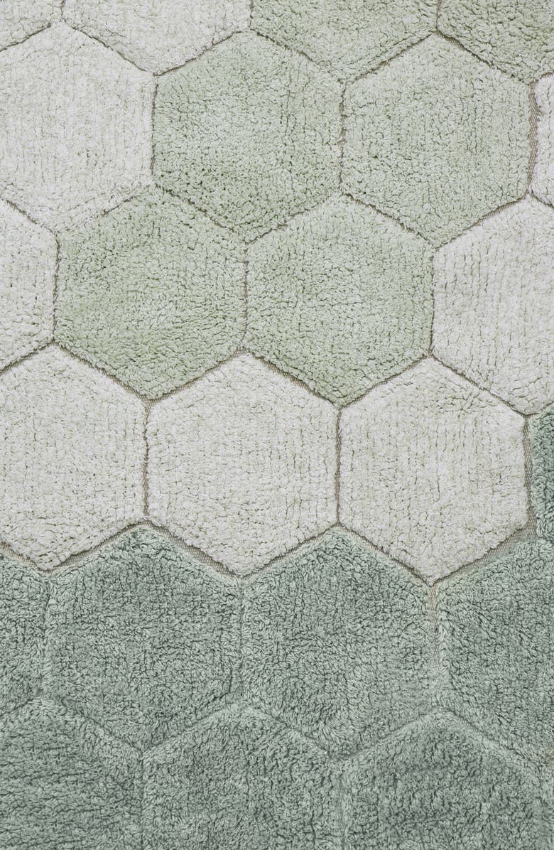 Lorena Canals Honeycomb Washable Cotton Blend Round Rug, Alternate, color, Blue Sage