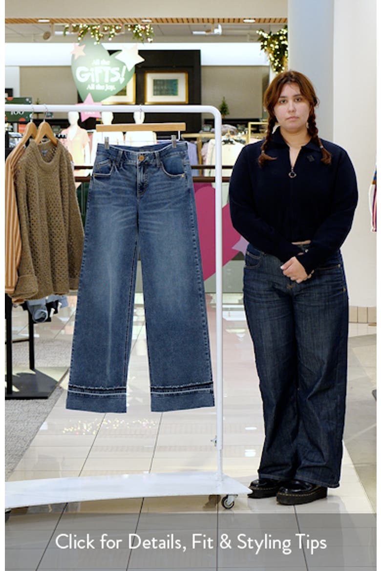 Sam High Waist Reversed Released Hem Wide Leg Jeans video