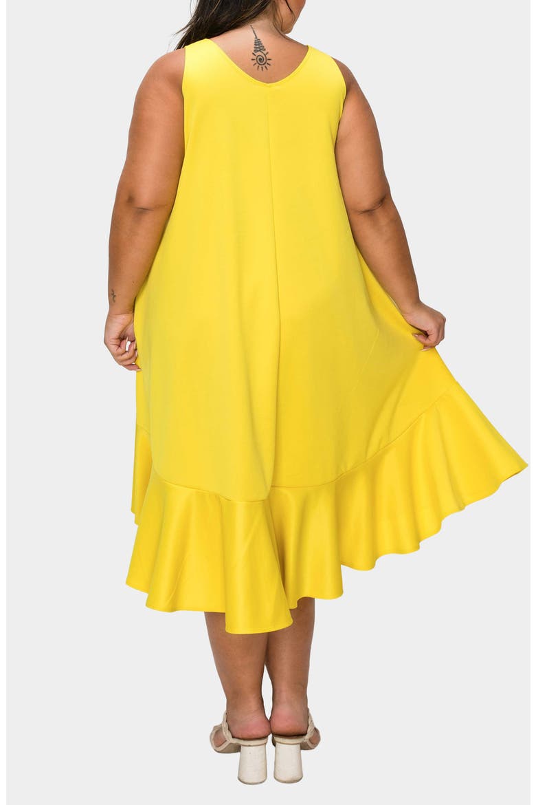 Simone Pocket Stretch Sleeveless A-Line Dress, Alternate, color, YELLOW
