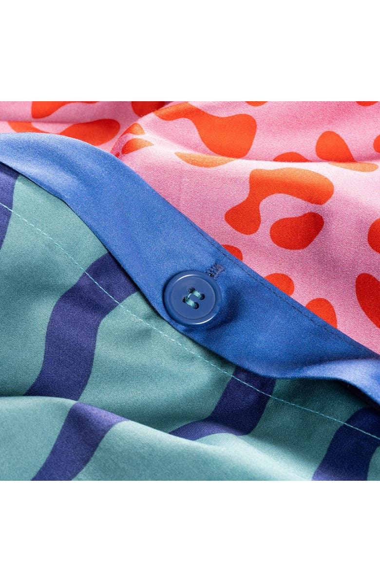 Zsa Zsa Zsu Lahor 300 Tc King Size 100% Cotton Satin Duvet Cover Set 94X87 In Animal Print, Alternate, color, Pink