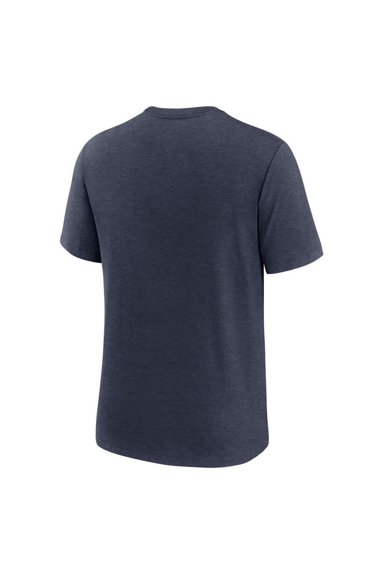 Men's Nike Heather Navy Tampa Bay Rays Logo Tri-Blend T-Shirt, Alternate, color, Heather Navy