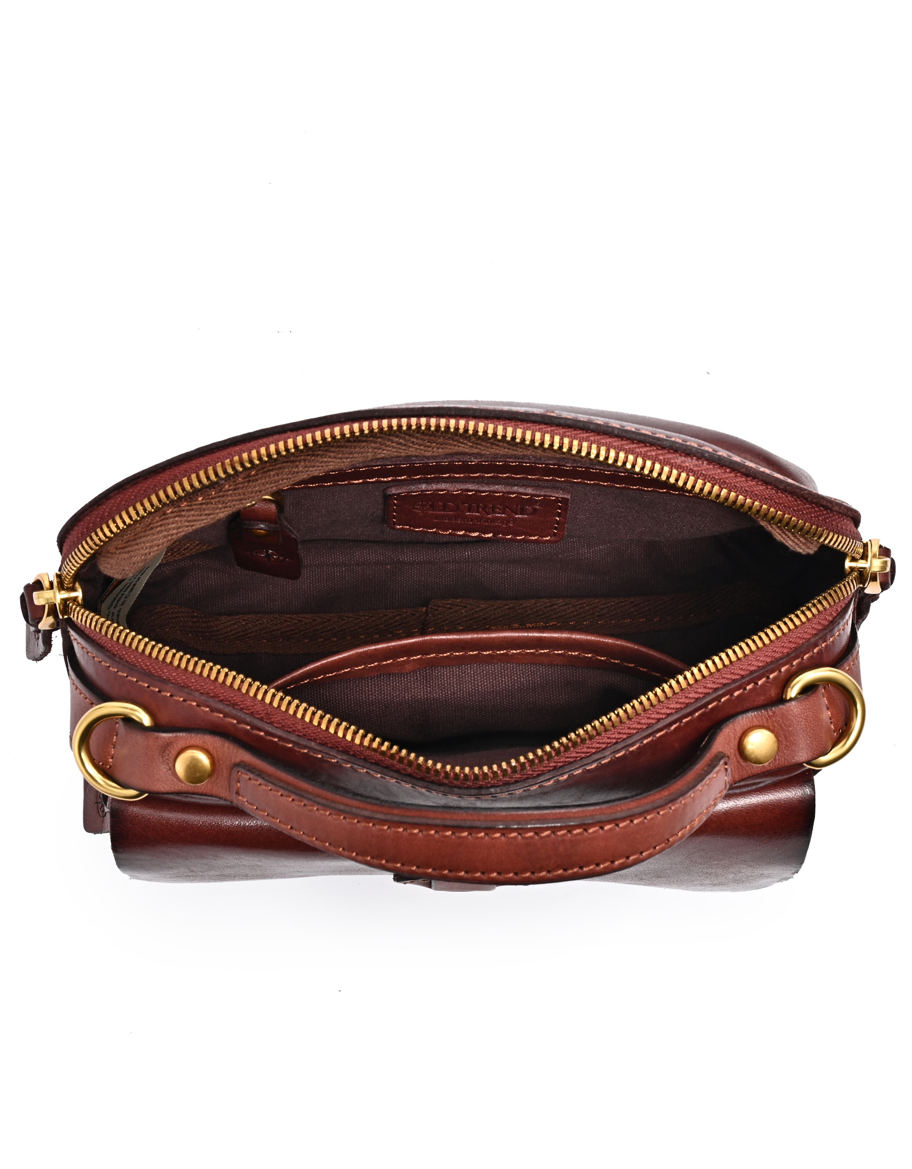 Ficus Genuine Leather Compact Crossbody, Alternate, color, Brown
