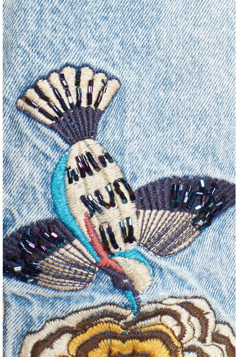 Embroidered Denim Jacket, Alternate, color, FLIGHT SONG (DENIM)