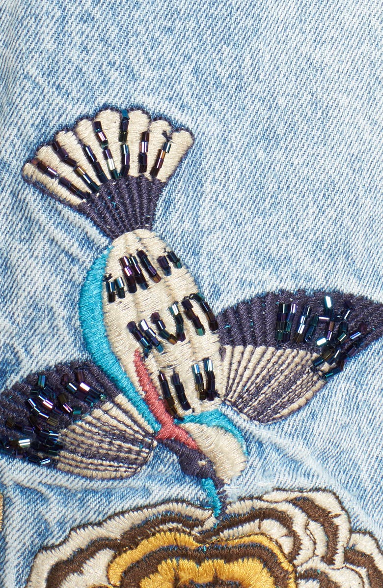 BLANKNYC Embroidered Denim Jacket, Alternate, color, 