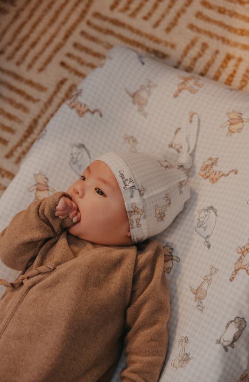 Copper Pearl 'winnie The Pooh & Friends' Knotted Hat In Blue