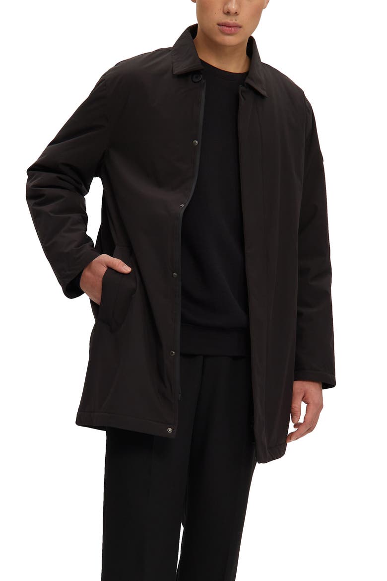 Ryo Water Resistant Coat, Alternate, color, BLACK