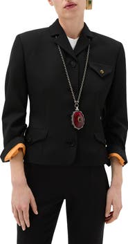 Versace Wool Grain de Poudre Informal Jacket