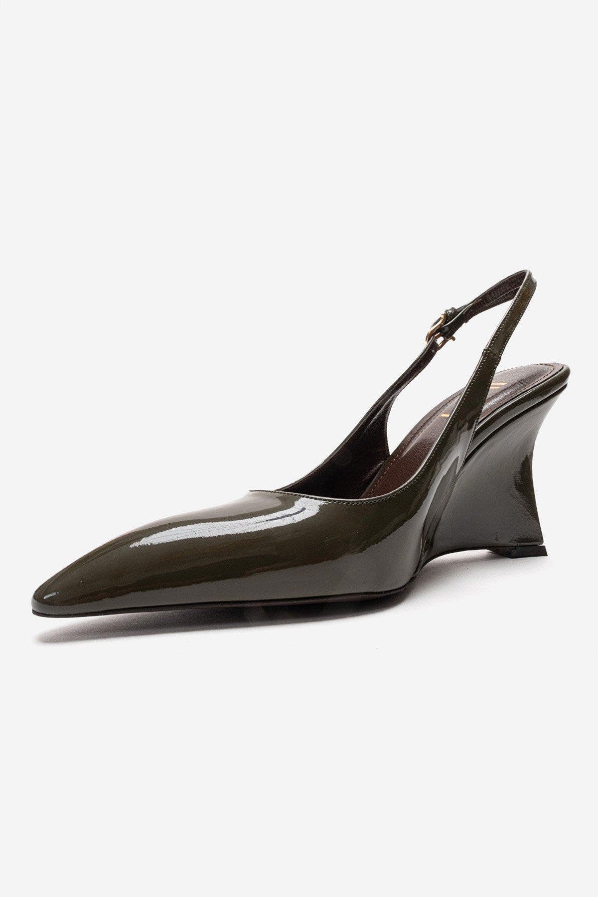 Felon Slingback Wedge Pump, Alternate, color, Khaki
