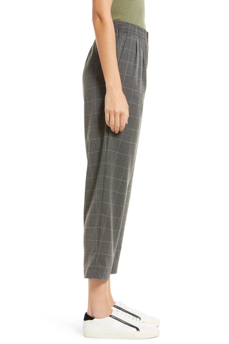 Plaid Flannel Track Pants, Alternate, color, DARK SHALE
