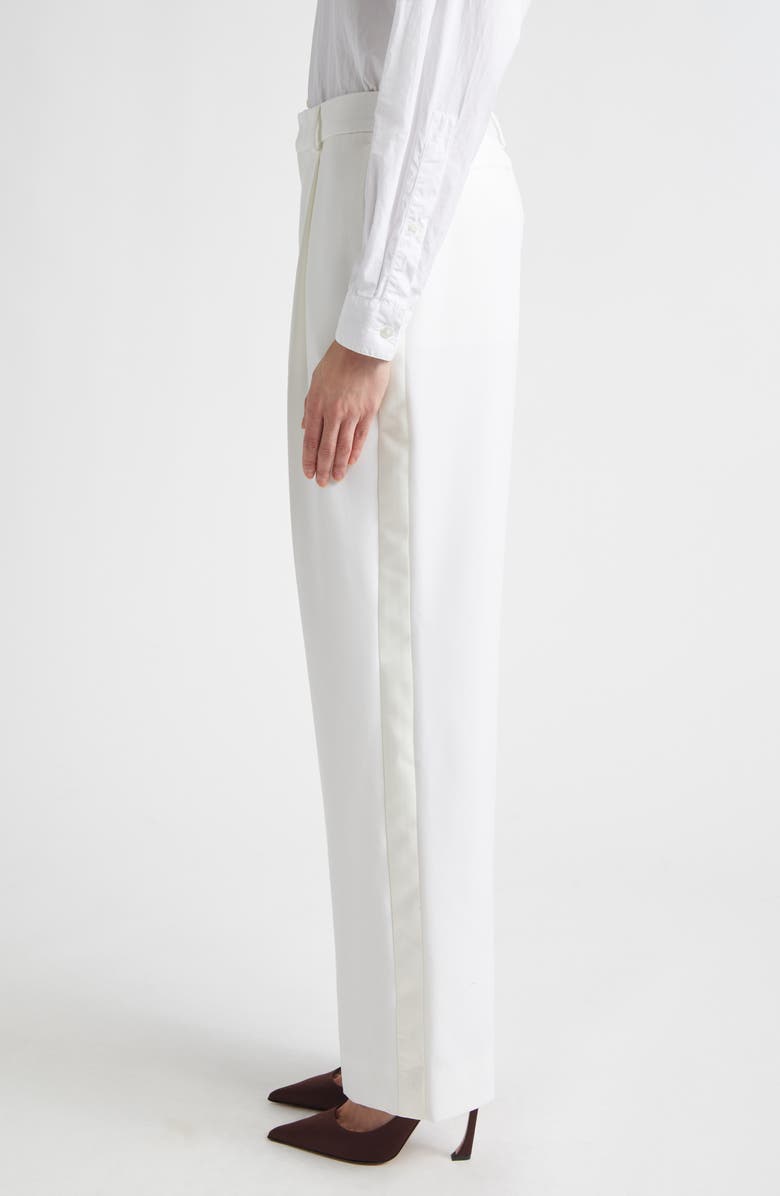 Victoria Beckham Tailored Straight Leg Trousers, Alternate, color, Ivory