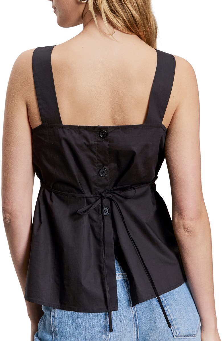 Sanctuary Desert Cotton Poplin Tank, Alternate, color, Black