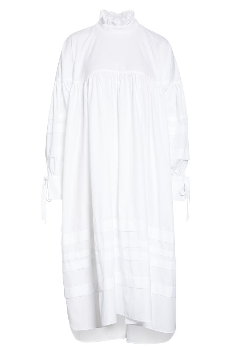 Cecilie Bahnsen Beate Pleated Long Sleeve Midi Dress, Alternate, color, 