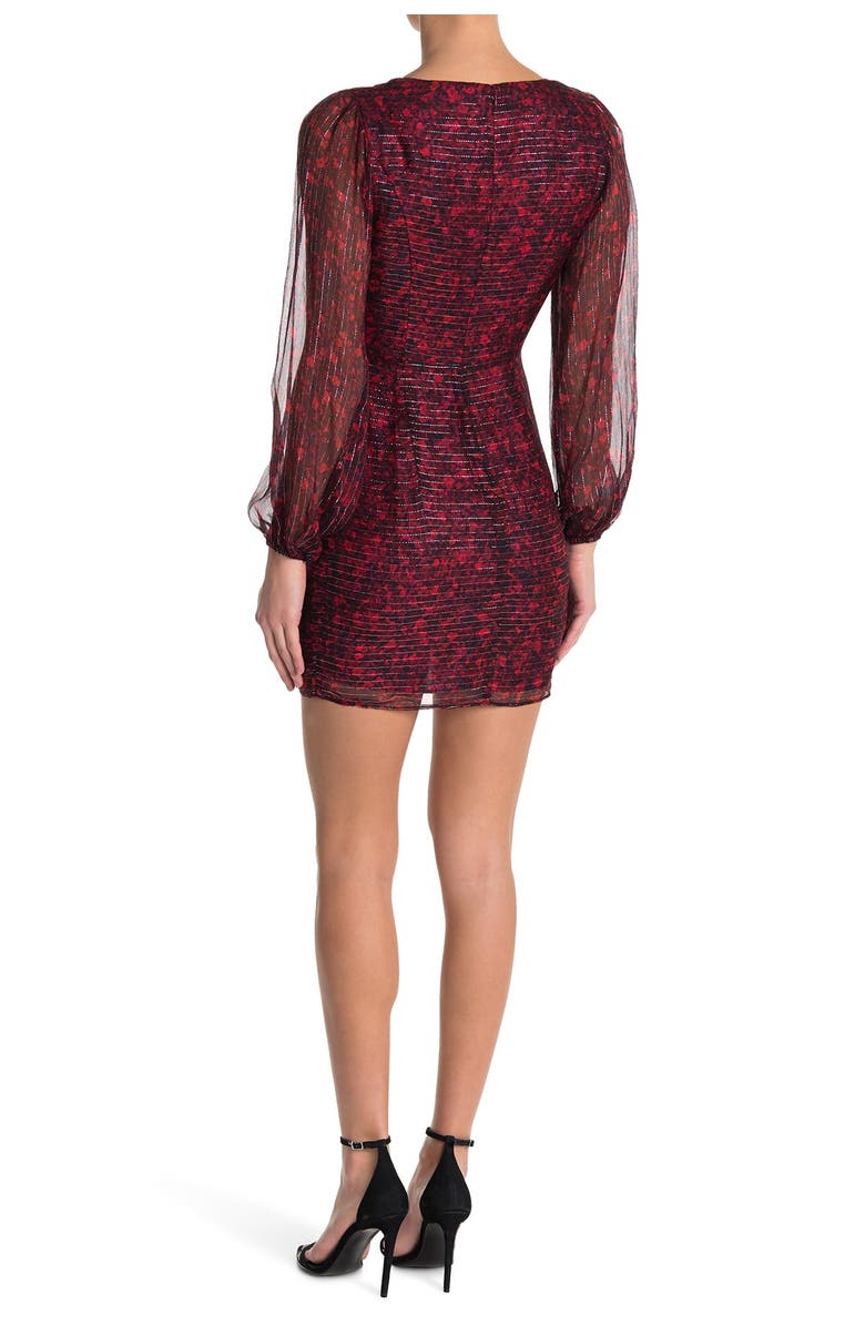 Parker Carole Patterned Silk Blend Dress, Alternate, color, 