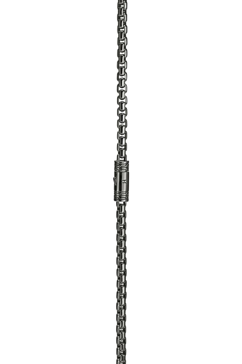 Box Chain Necklace, 3.7mm, Alternate, color, DARK SILVER