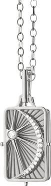 Monica Rich Kosann Sterling Silver Rectangular Pendant Necklace