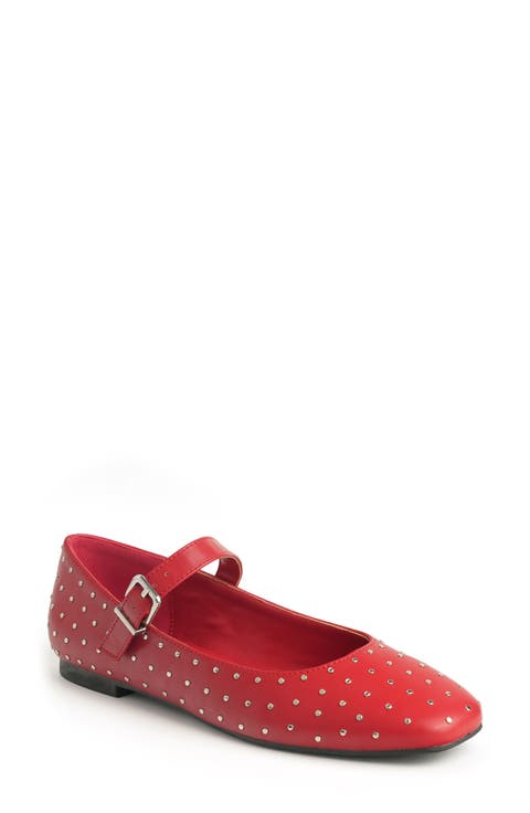 Lavonna Studded Mary Jane Flat (Women)