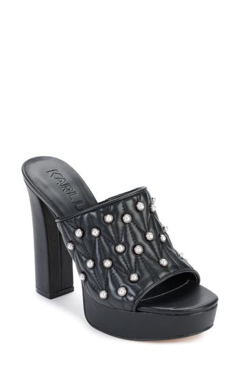 Karl Lagerfeld Aviva Platform Sandal In Black