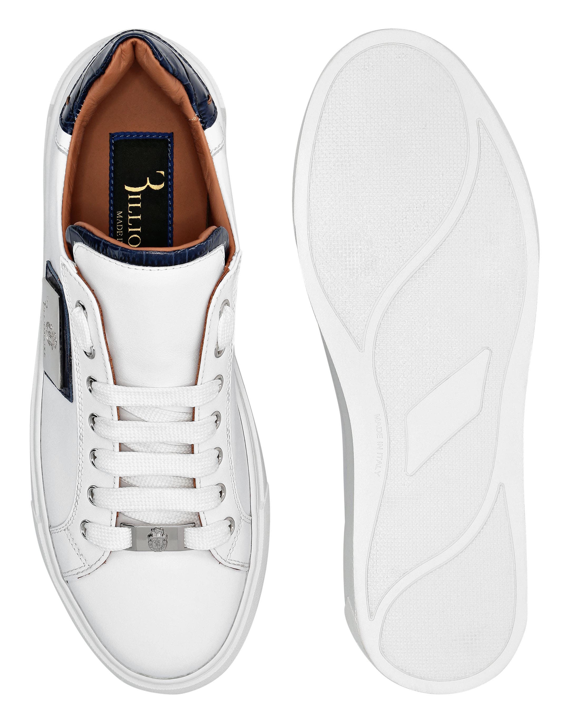 Croco Printed Nappa Leather Lo-Top Sneakers Men, Alternate, color, white+petrol
