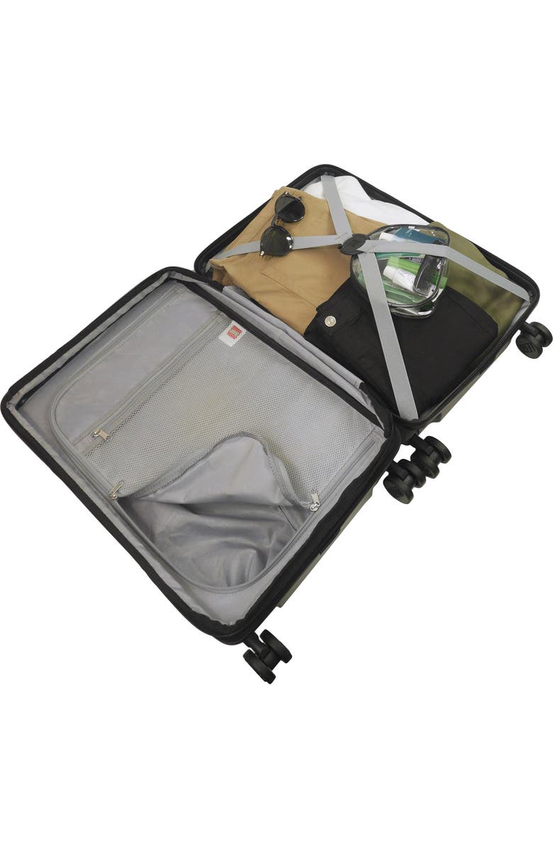 LEGO Signature Brick 2x3 Trolley Expandable 21.5 inch carry-on luggage, Alternate, color, Grey