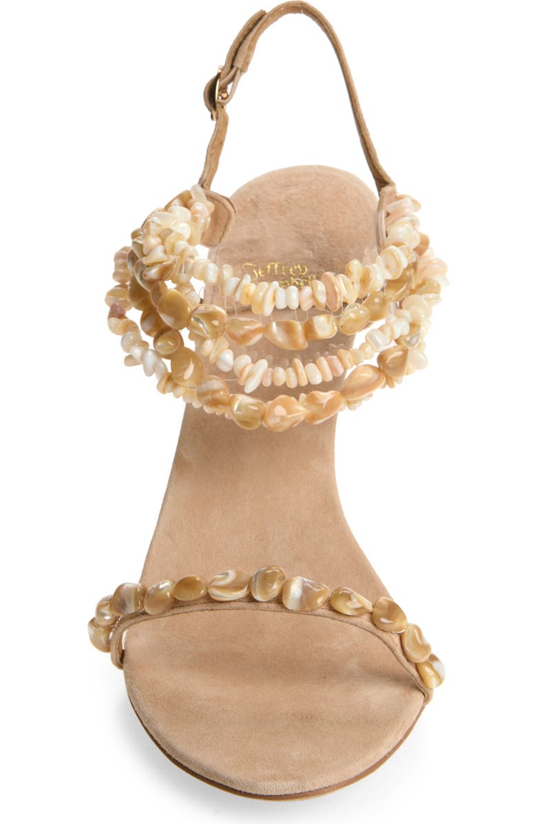 Jeffrey Campbell Volcana Ankle Strap Sandal, Alternate, color, Beige Suede Combo
