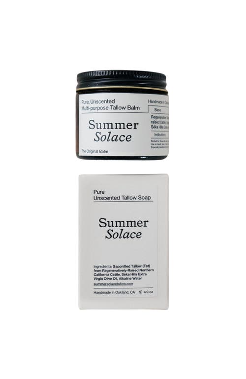 Summer Solace Tallow Pure Tallow Set Regenerative Tallow Balm In White