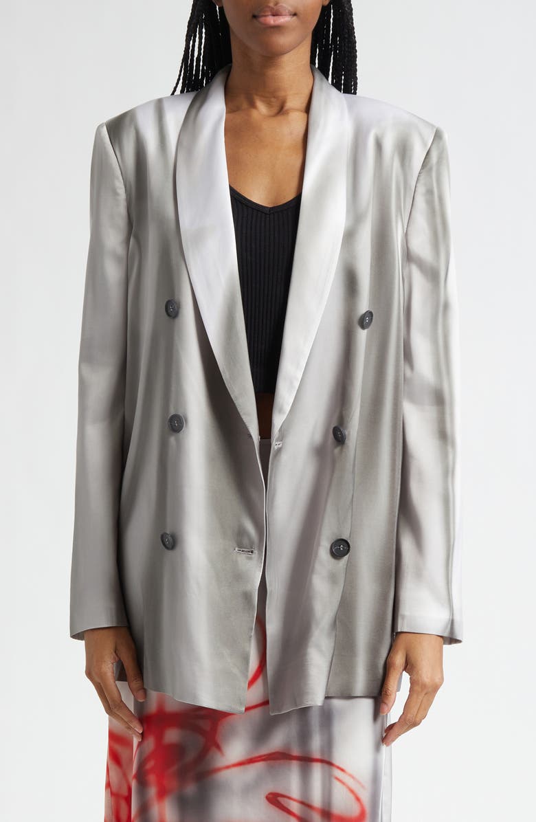 DIESEL<sup>®</sup> G-Avina Double Breasted Satin Blazer, Main, color, White