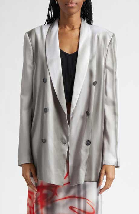 G-Avina Double Breasted Satin Blazer