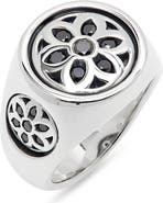 Good Art Hlywd Men's Small Black Diamond Club Ring