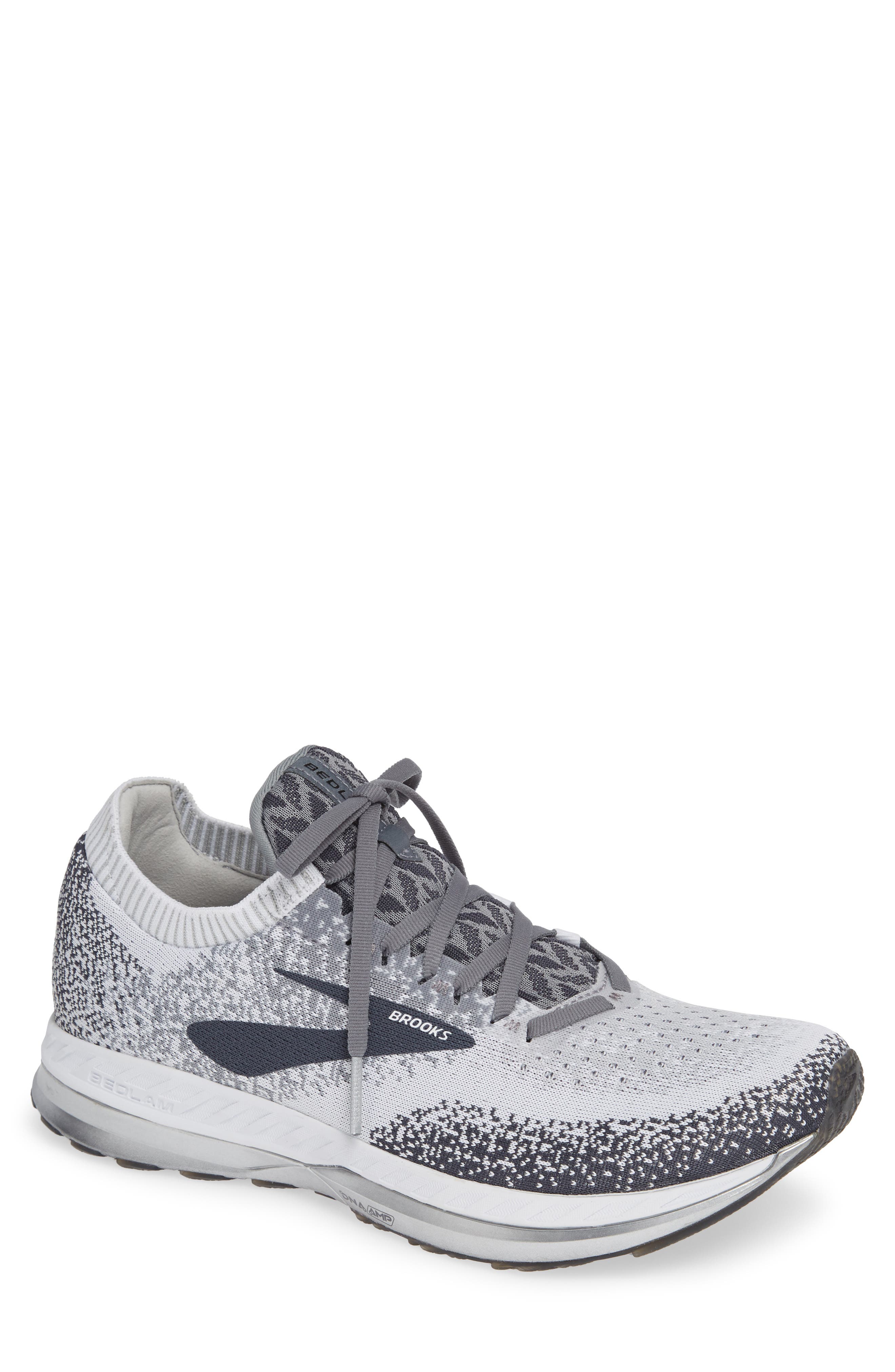 Bedlam Running Shoe, Main, color, GREY/ WHITE/ EBONY