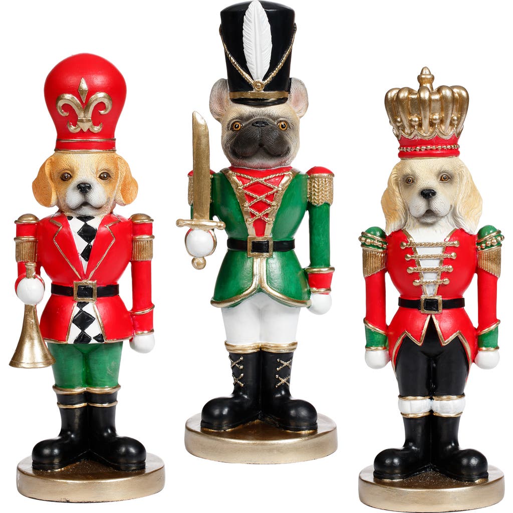 Mark Roberts Royal Dog Nutcracker, Set Of 3 In Multi