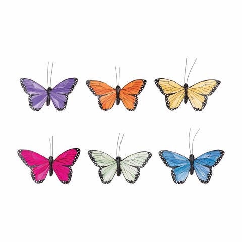 Colorful Butterfly Clip Ornaments A/6