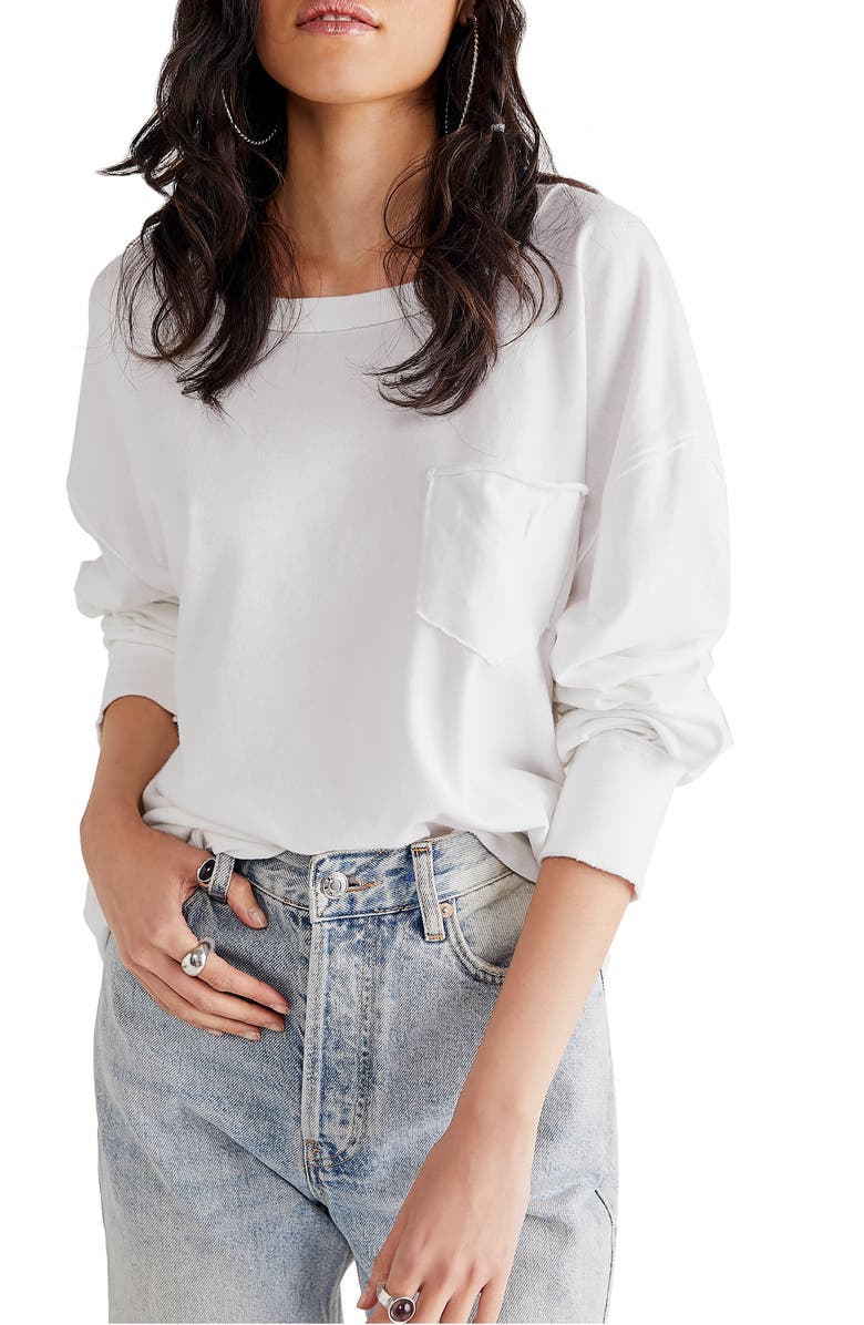 Free People Fade Into You Knit Top, Main, color, Ivory