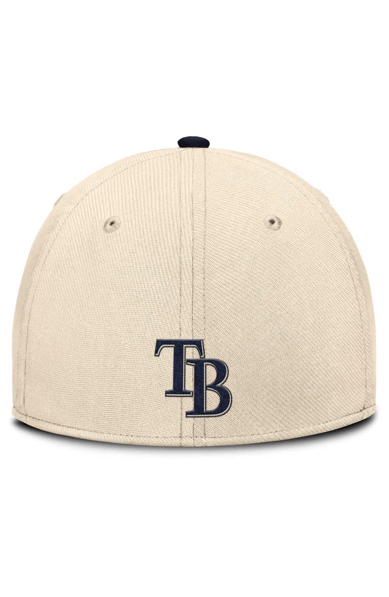 Nike Men's Nike Natural/Navy Tampa Bay Rays Statement Rise Performance Flex Hat, Alternate, color, Natural