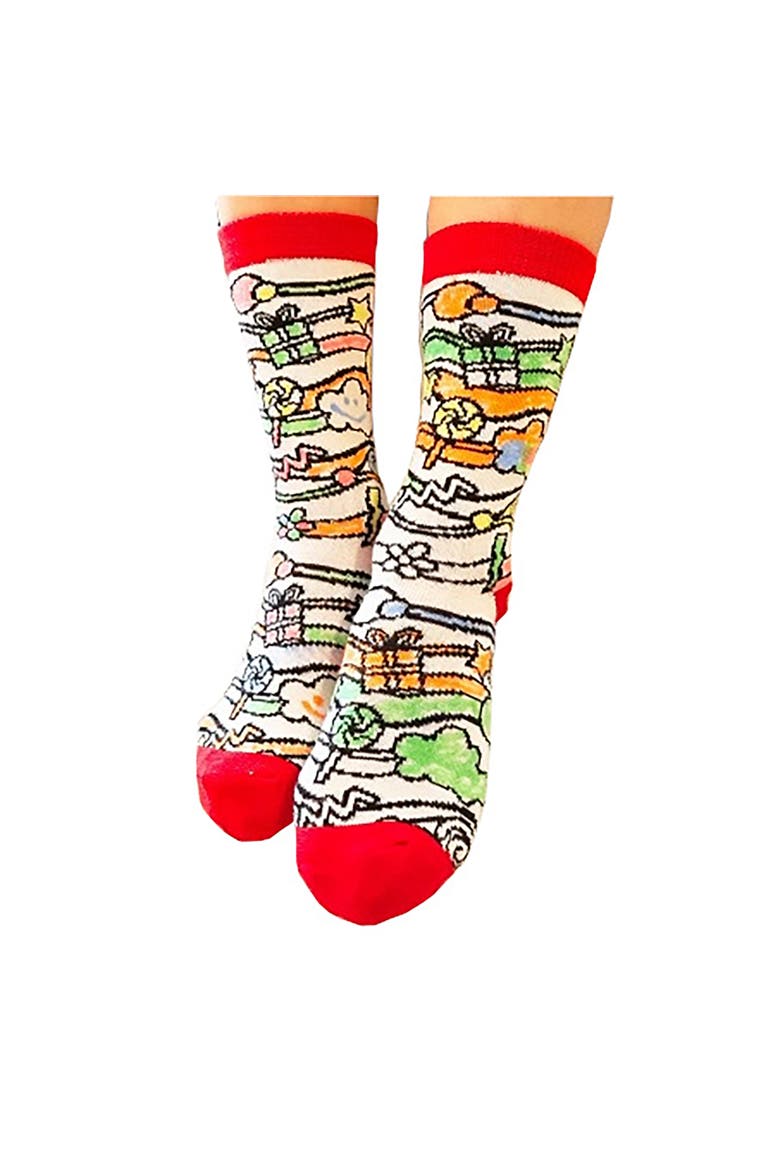Doodle Socks DIY Color Your Own Socks Craft Set, Kids 3+, Alternate, color, Multicolored
